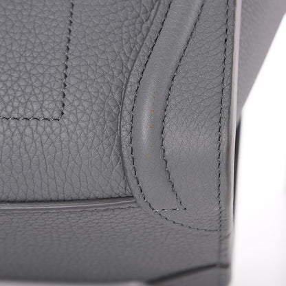 Celine Drummed Calfskin Nano Luggage Kohl 10 of 11