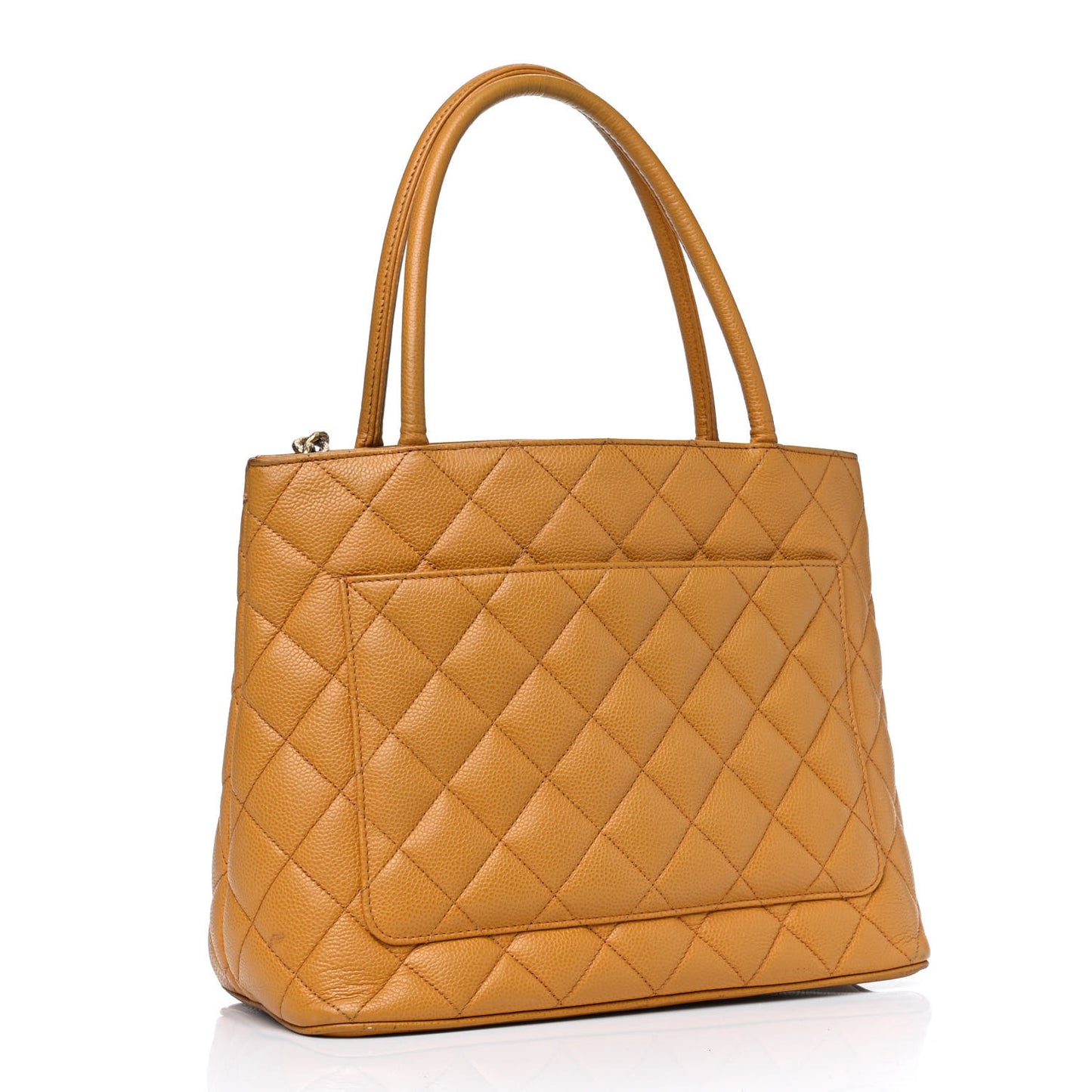 Caviar Quilted Medallion Tote Beige