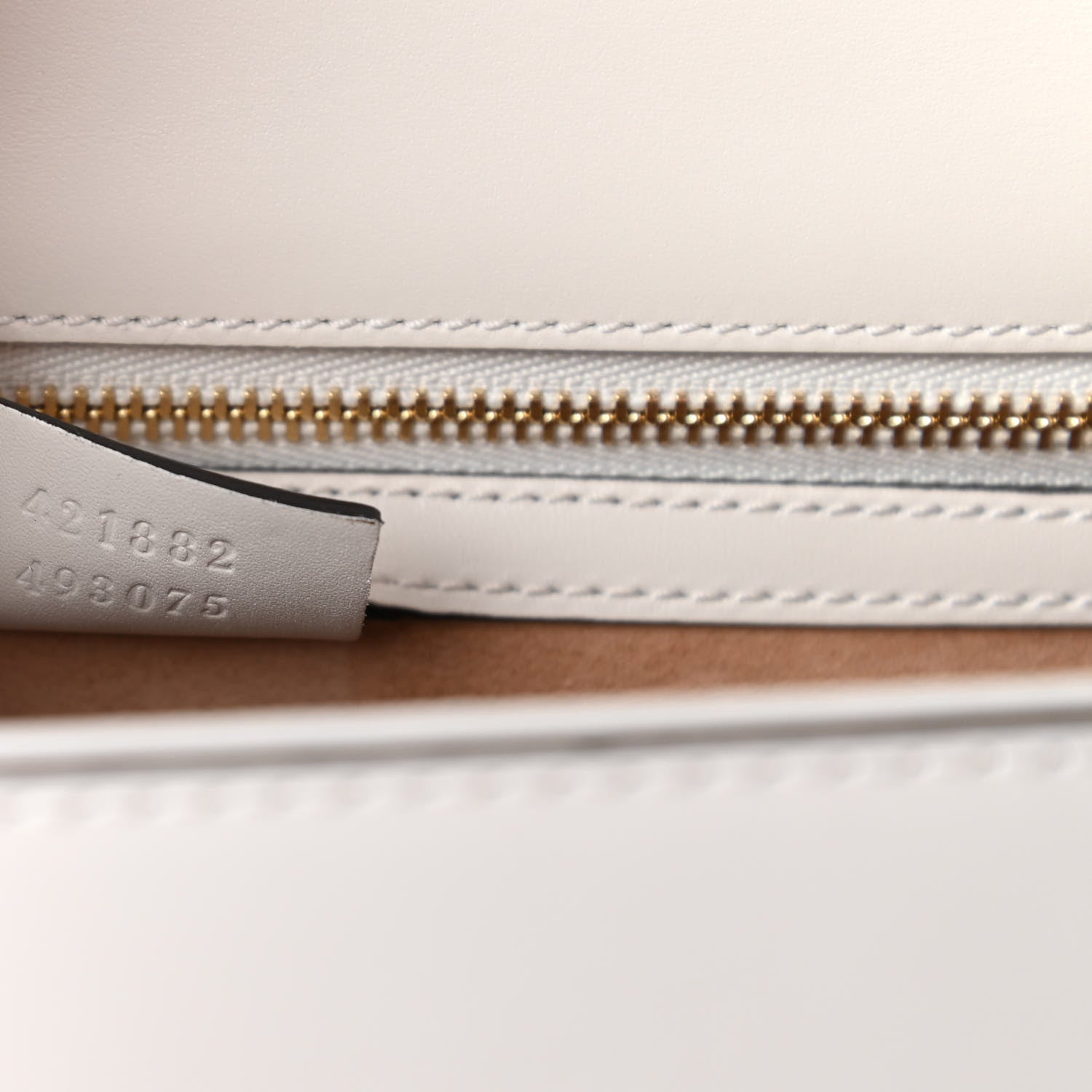 Gucci Calfskin Small Sylvie Shoulder Bag Off White 9 of 10