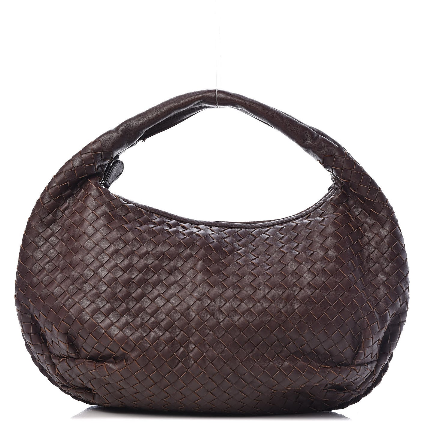 Nappa Intrecciato Medium Belly Veneta Hobo Ebano