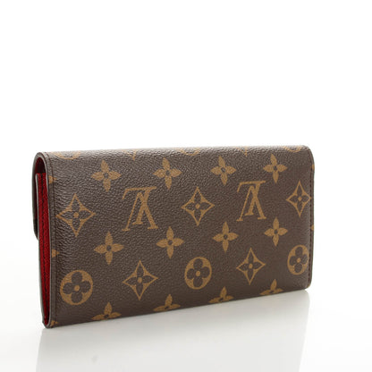 Louis Vuitton Monogram Emilie Wallet Red 3 of 9