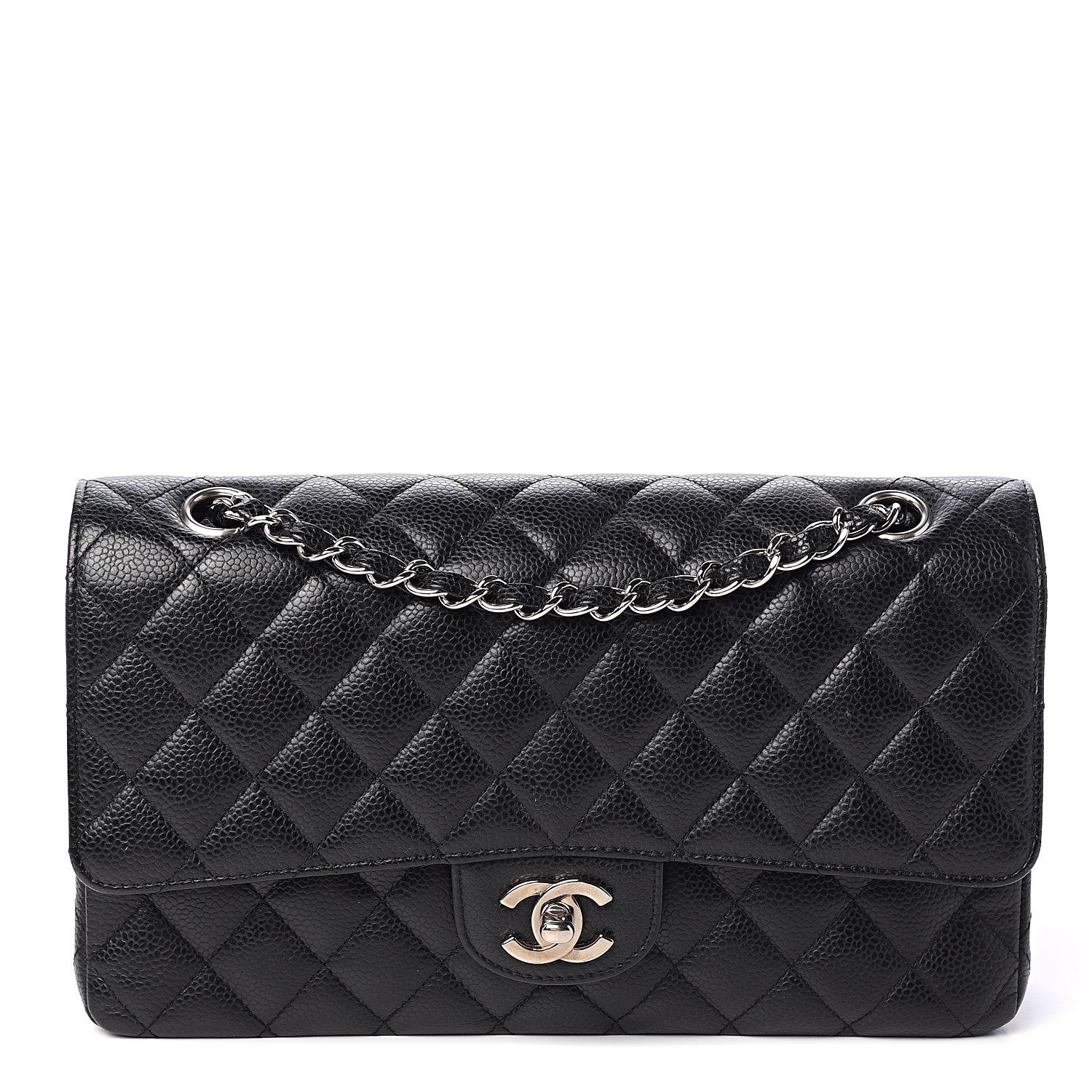 Chanel Caviar Quilted Medium Double Flap Black 1 of 12