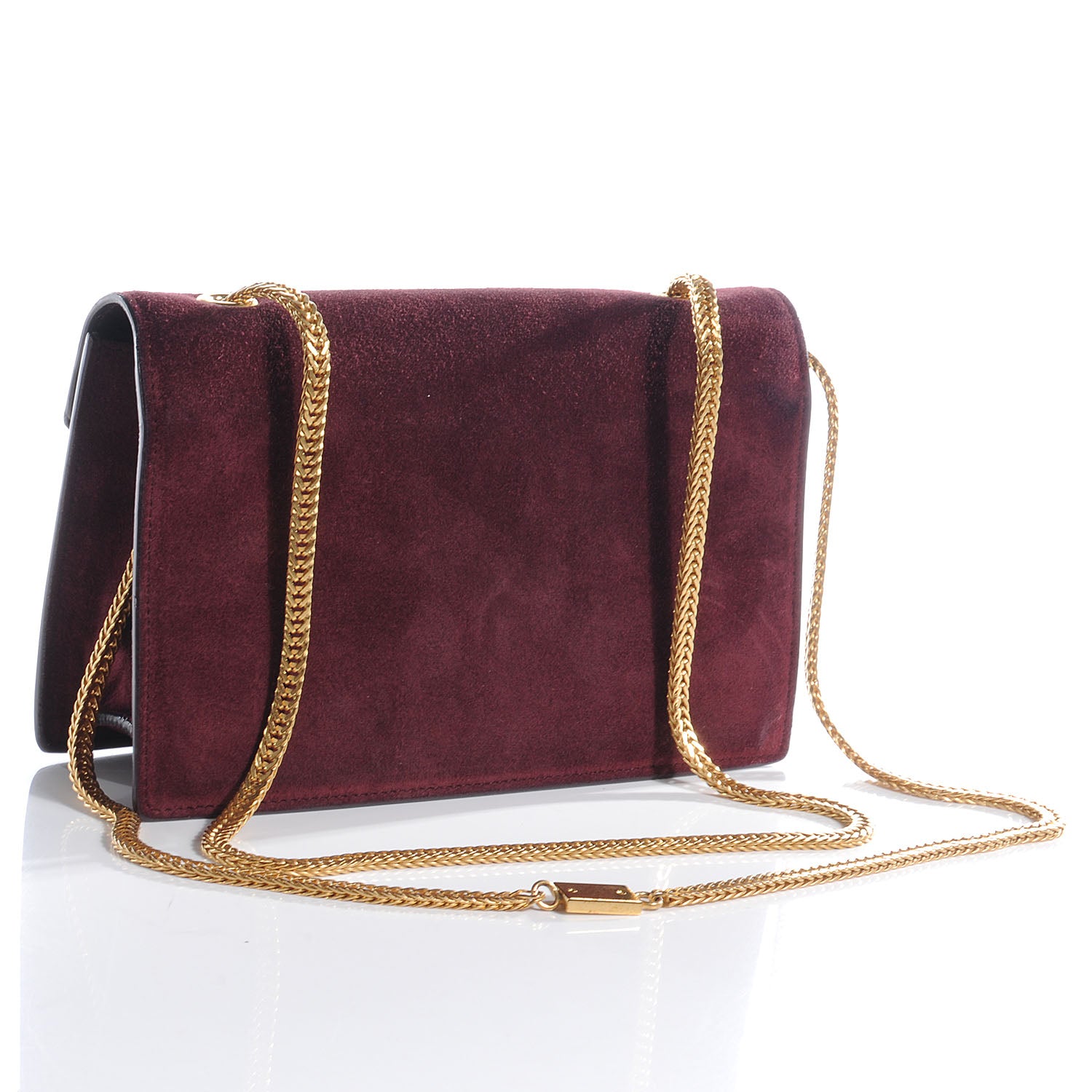 Saint Laurent Suede Small Betty Burgundy 3 of 7