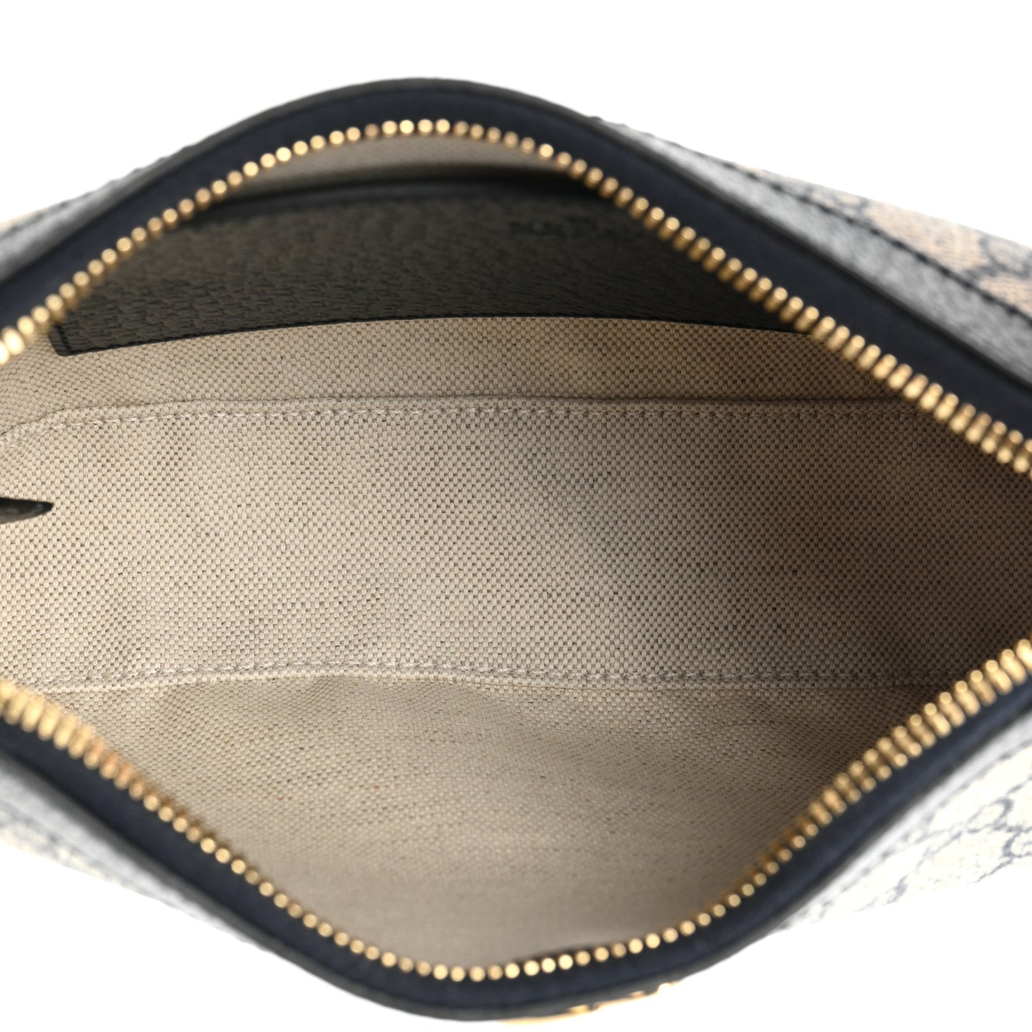 GG Supreme Monogram Textured Dollar Calfskin Web Small Ophidia GG Handbag Beige Blue