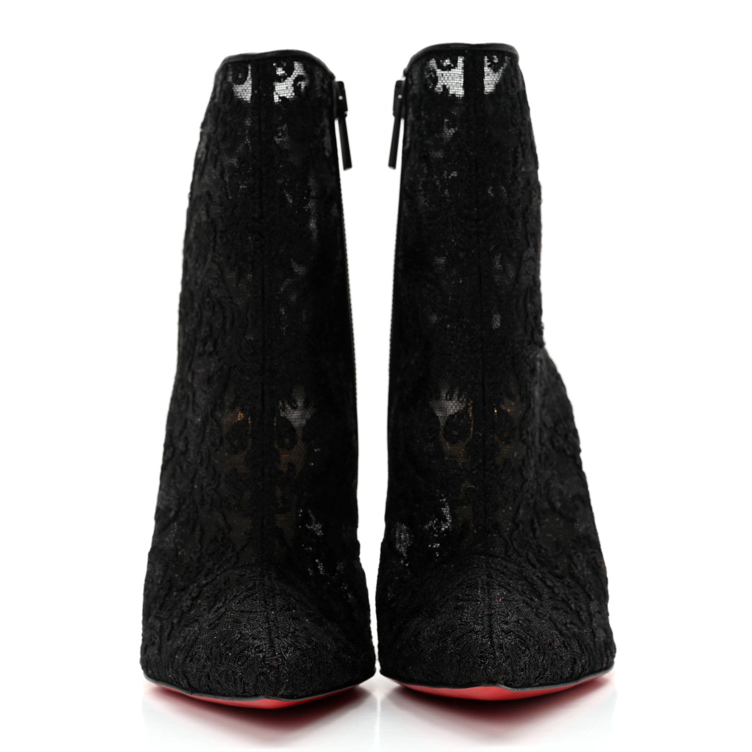 Christian Louboutin Lace Gipsybootie 100 Ankle Boots 35.5 Black 2 of 8