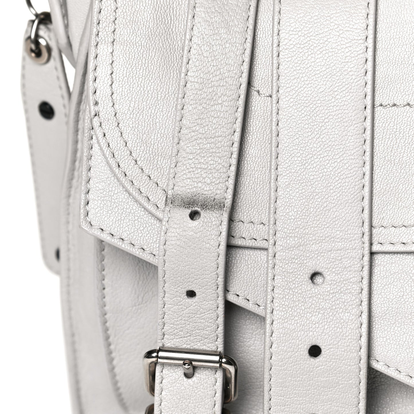 Lambskin Medium PS1 Satchel Pale Steel