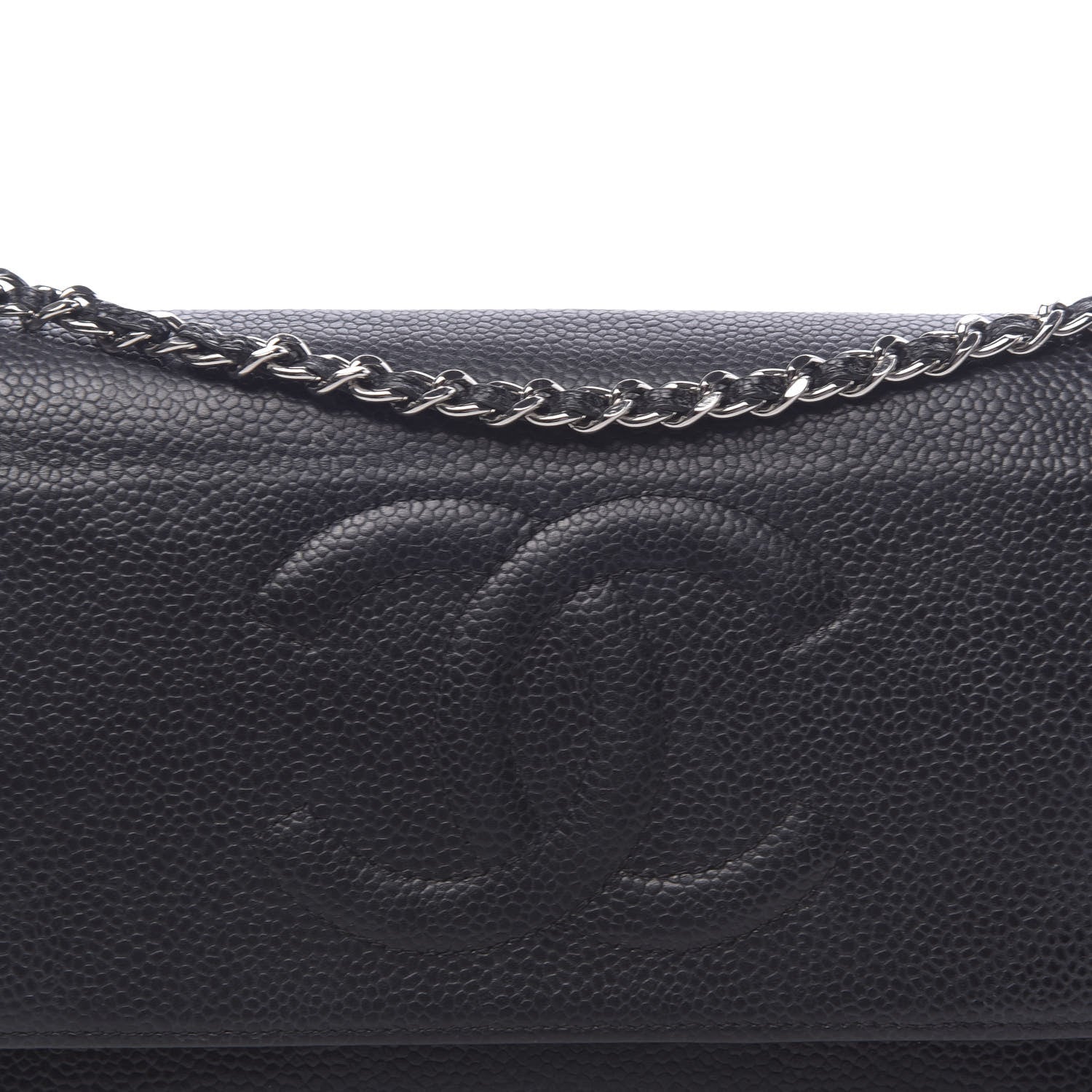 Chanel Caviar Timeless CC Wallet On Chain WOC Black 11 of 14