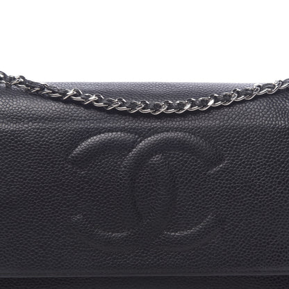 Chanel Caviar Timeless CC Wallet On Chain WOC Black 11 of 14