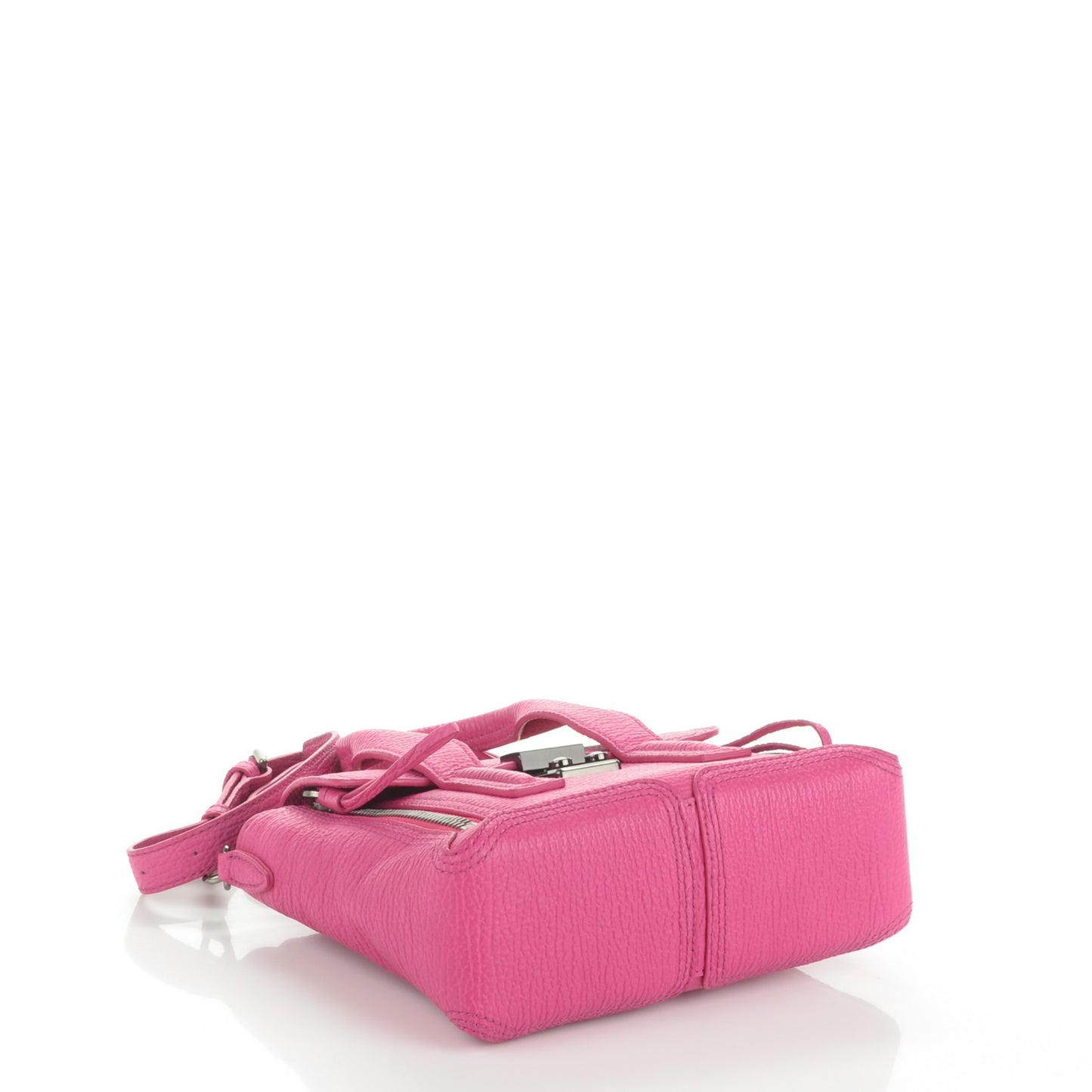 3.1 Textured Calfskin Mini Pashli Satchel Bright Fuchsia