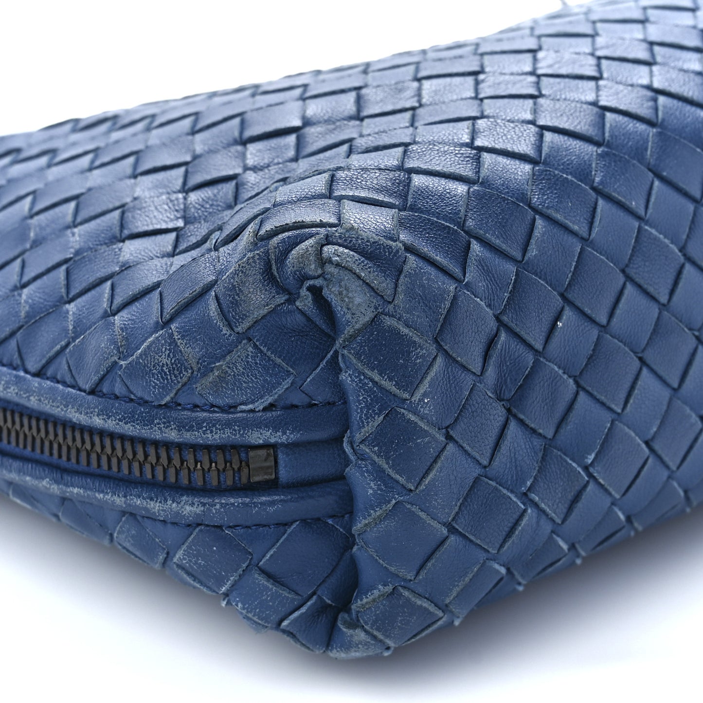 Nappa Intrecciato Nodini Crossbody Messenger Blue