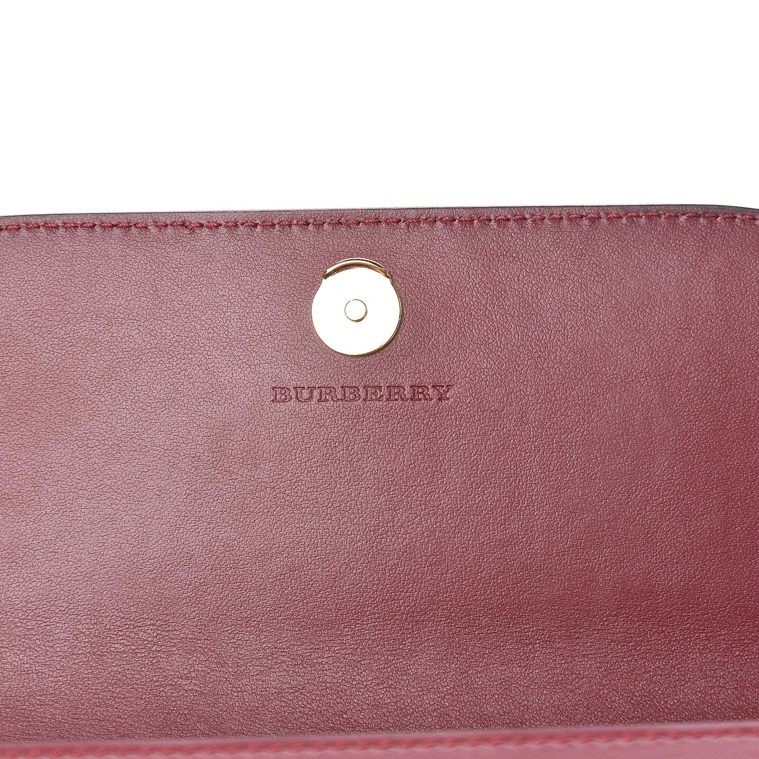 Burberry Grainy Calfskin Henley Wallet On Chain Burgundy 8 of 12