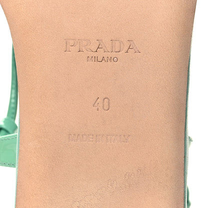 Prada Vernice T-Strap Flat Sandals 40 Giada 7 of 9