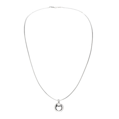 Tiffany Sterling Silver Stencil Heart Pendant Necklace 3 of 4