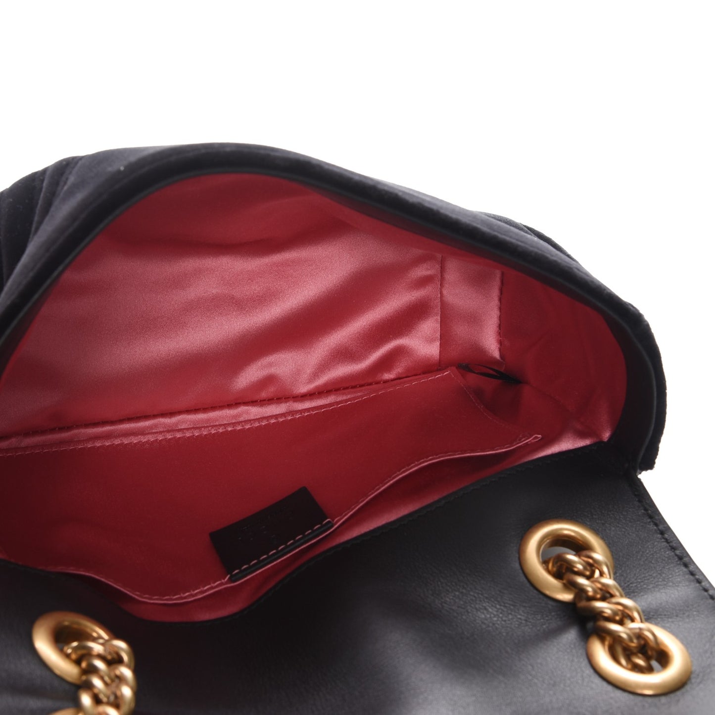 Velvet Matelasse Mini GG Marmont Shoulder Bag Black