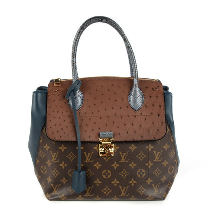 Louis Vuitton Ostrich Python Majestueux Tote MM Blue 1 of 7