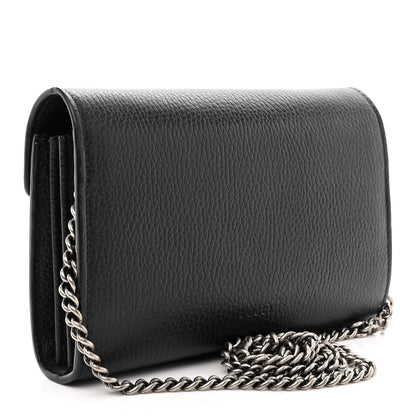 Gucci Calfskin Mini Dionysus Chain Wallet Black 3 of 13