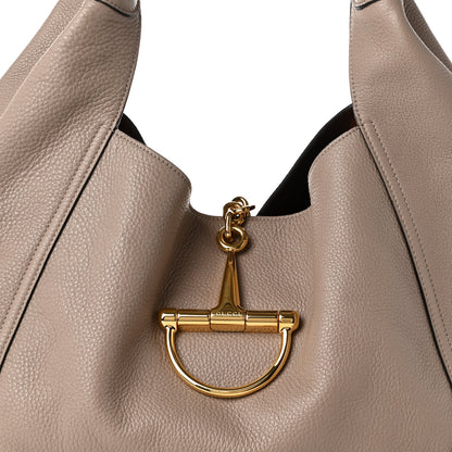 Gucci Grained Calfskin Softbit Maxi Shoulder Bag Taupe 8 of 10