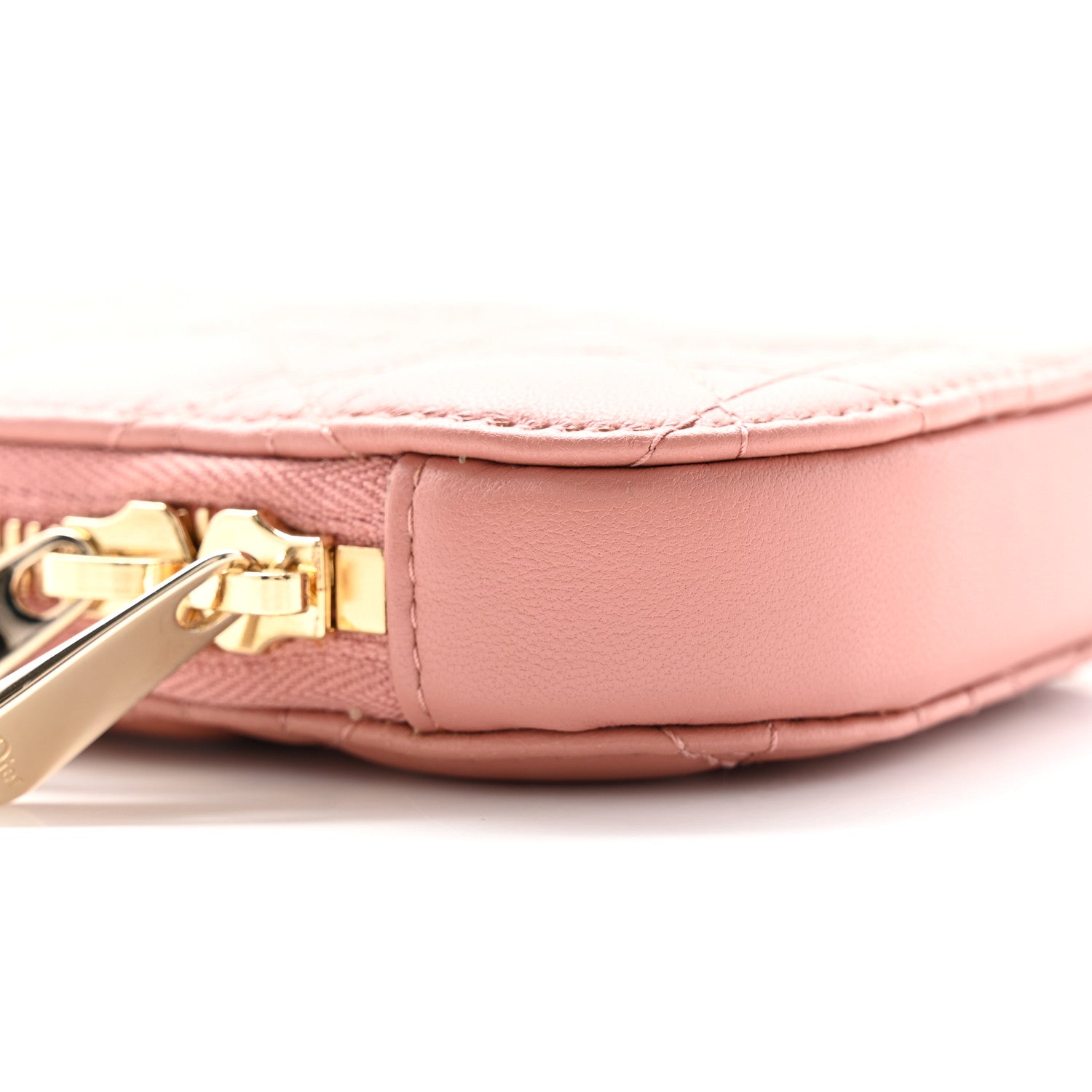 Christian Dior Lambskin Cannage Lady Dior Phone Holder Deep Nude 9 of 10