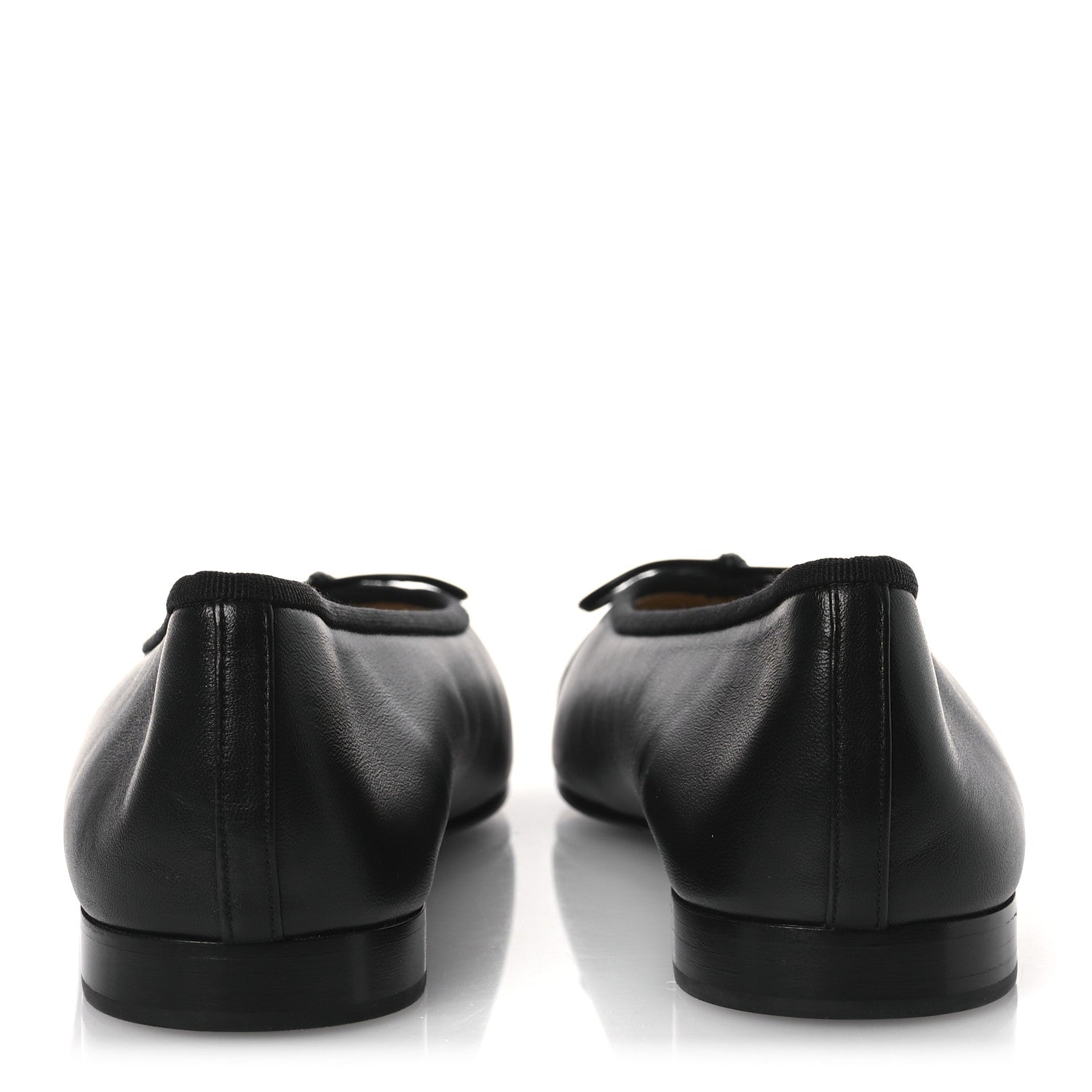 Chanel Lambskin Patent Cap Toe Ballerina Flats 40.5 Black 6 of 11