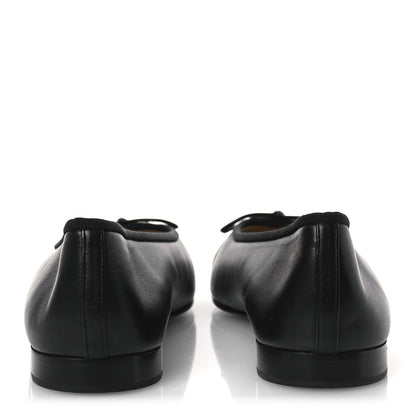 Chanel Lambskin Patent Cap Toe Ballerina Flats 40.5 Black 6 of 11