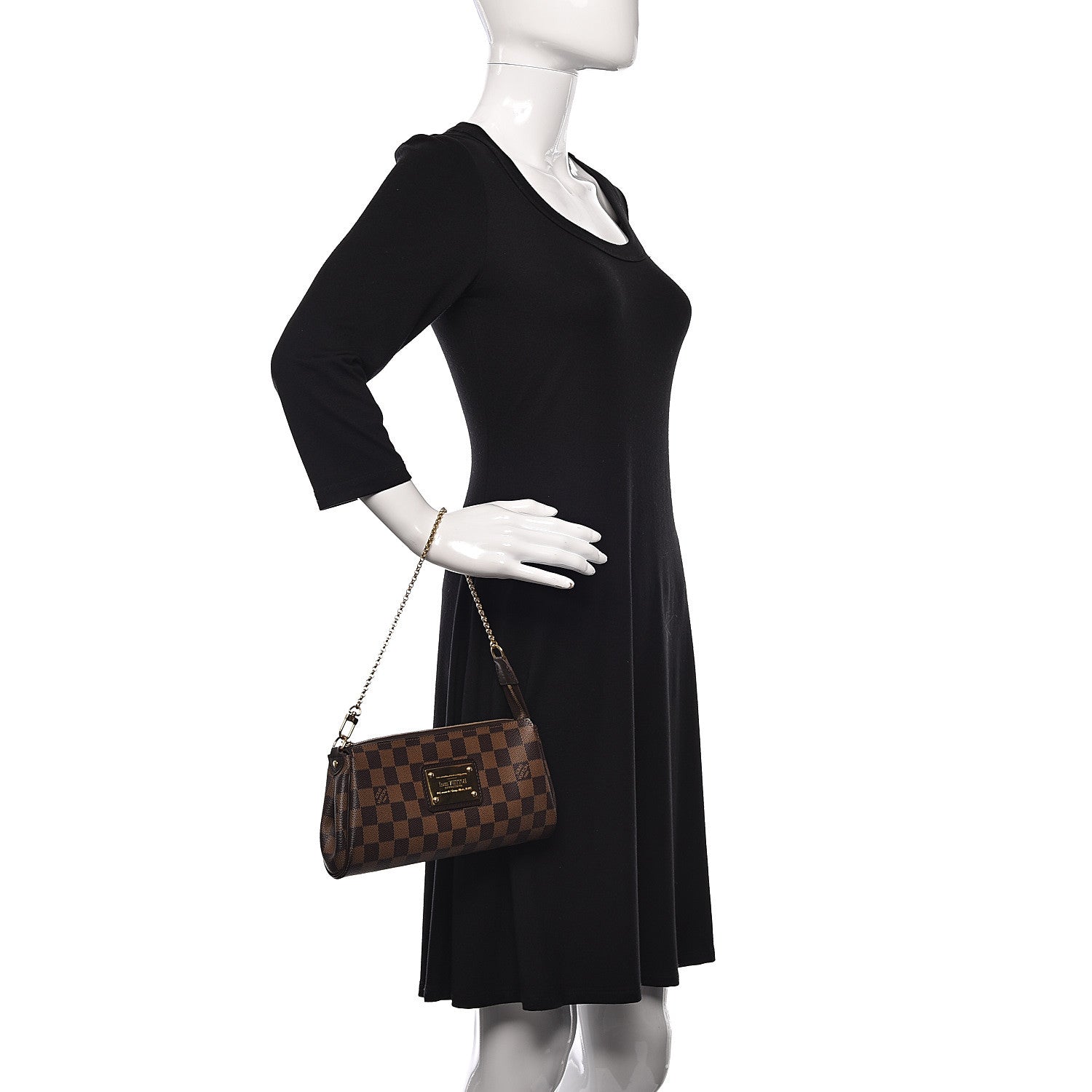 Louis Vuitton Damier Ebene Eva Clutch 2 of 10