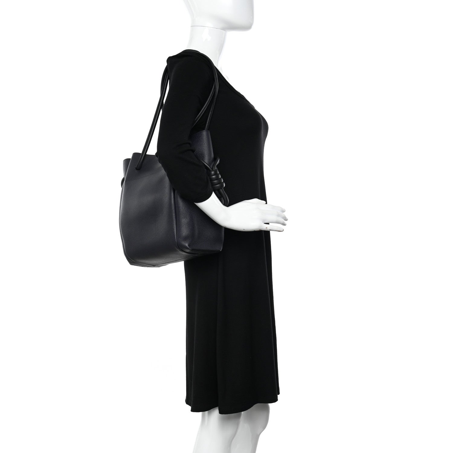 Loewe Calfskin Small Flamenco Knot Bag Midnight 2 of 9