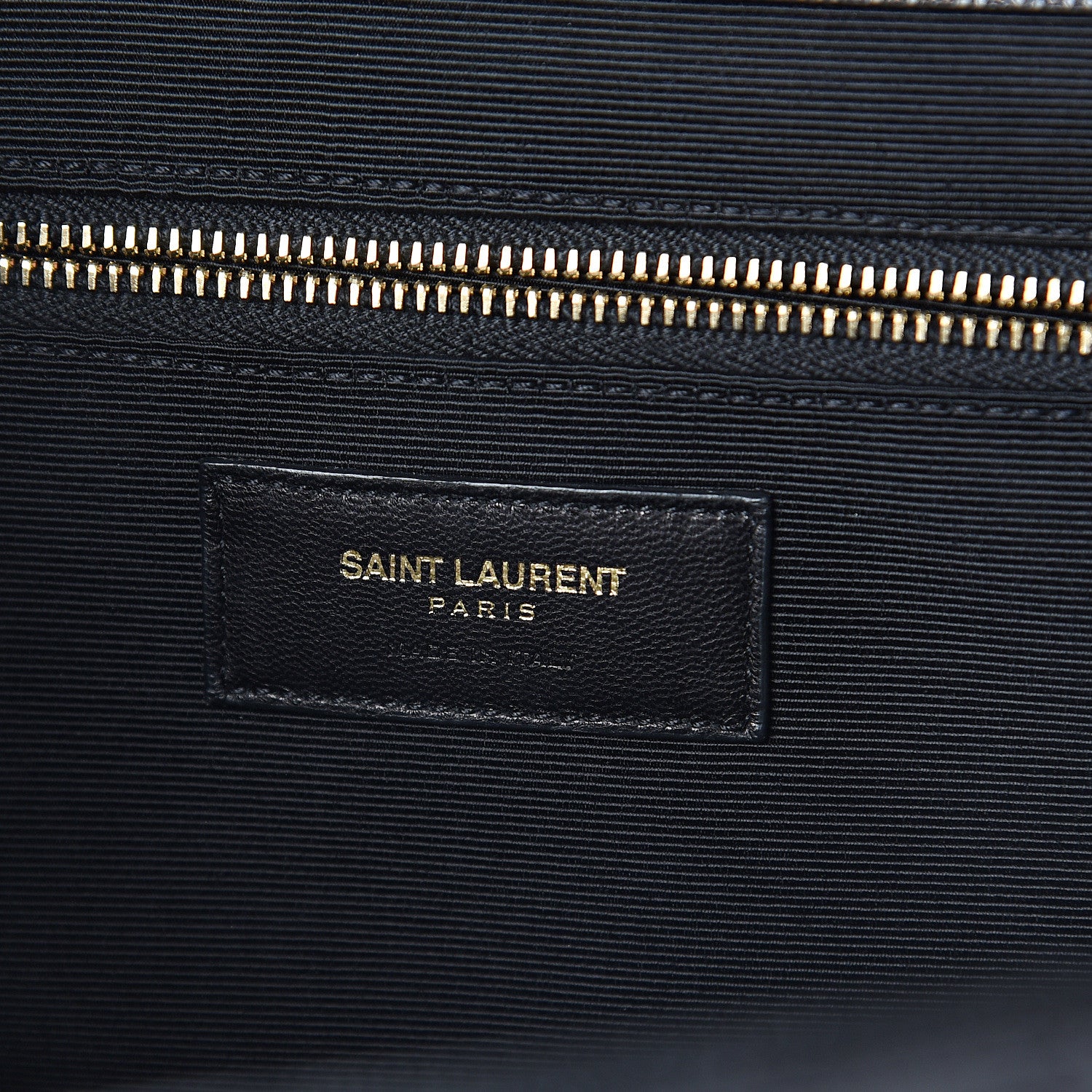 Saint Laurent Grain De Poudre Matelasse Chevron Large Monogram Satchel Black 5 of 7