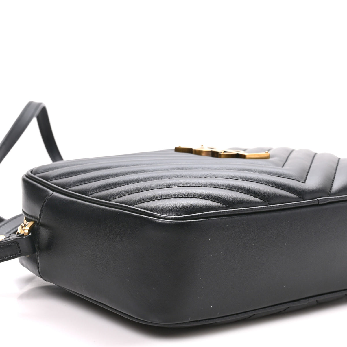 Calfskin Matelasse Monogram Lou Camera Bag Black