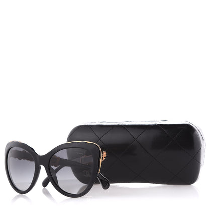 Chanel Polarized Bijou Cat Eye Sunglasses 5354 Black 9 of 9