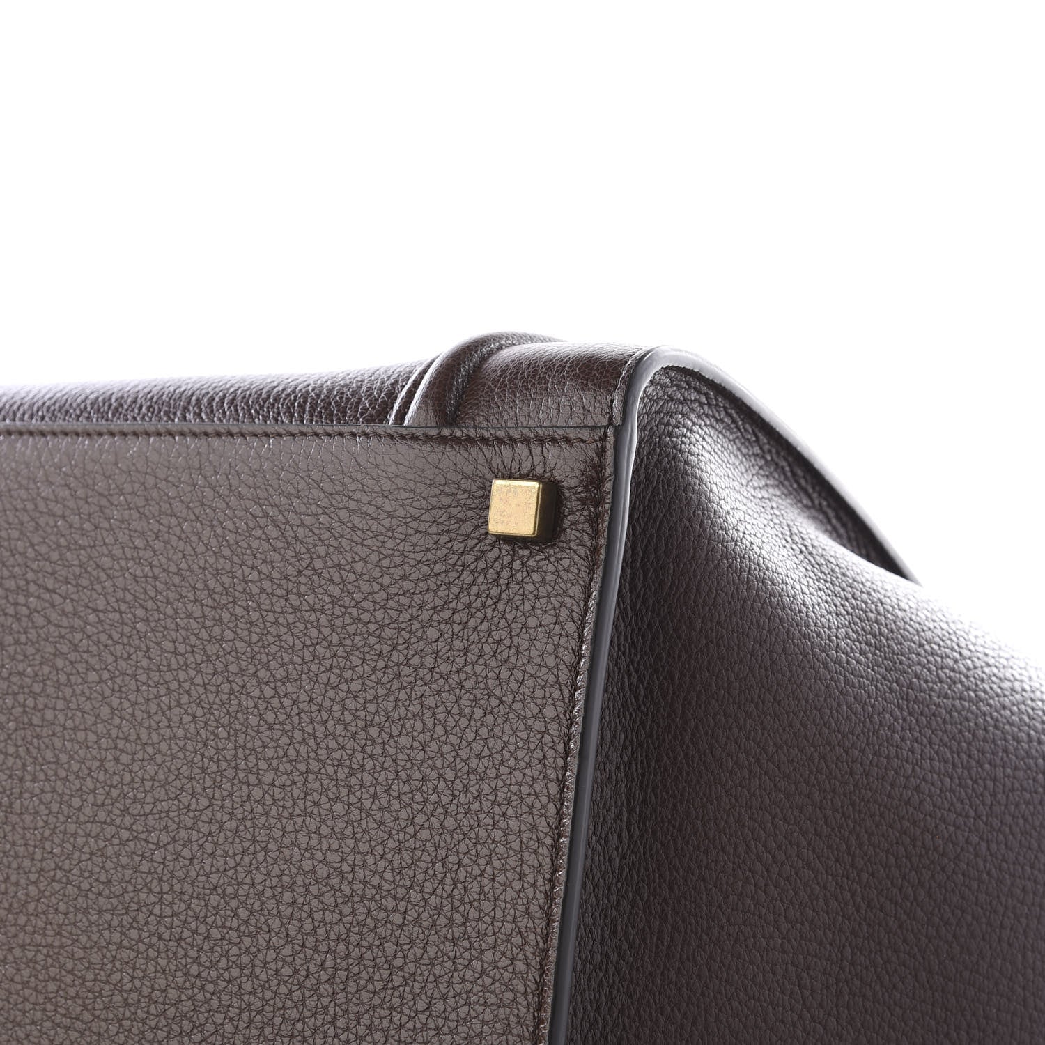 Celine Shiny Grained Calfskin Medium Phantom Luggage Brown 8 of 10