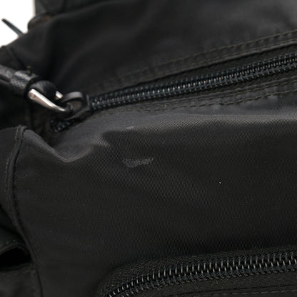 Prada Nylon New Vela Studded Messenger Black Soleil 12 of 13