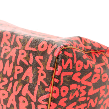 Louis Vuitton Monogram Graffiti Speedy 30 Fuchsia 14 of 14