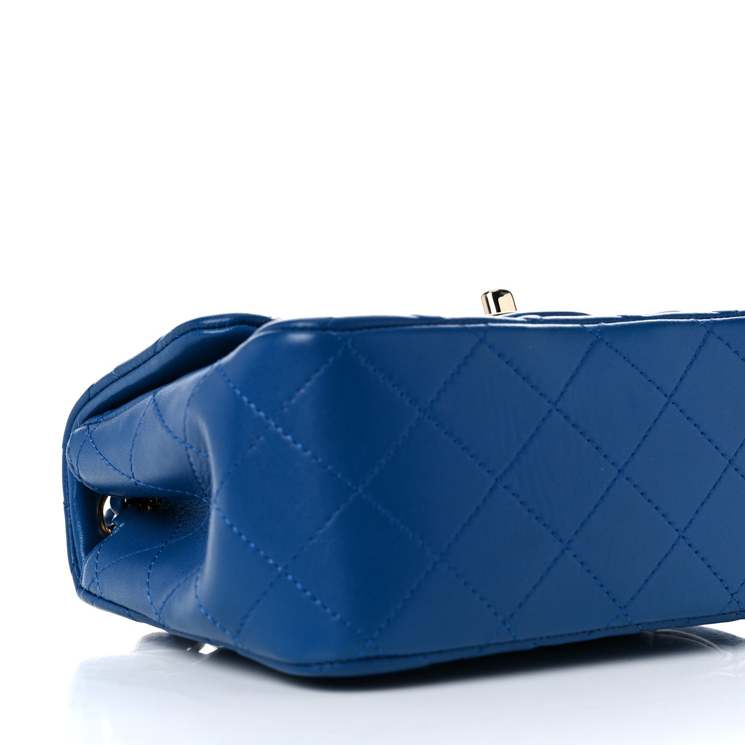 Chanel Lambskin Quilted Mini Square Flap Blue 7 of 8