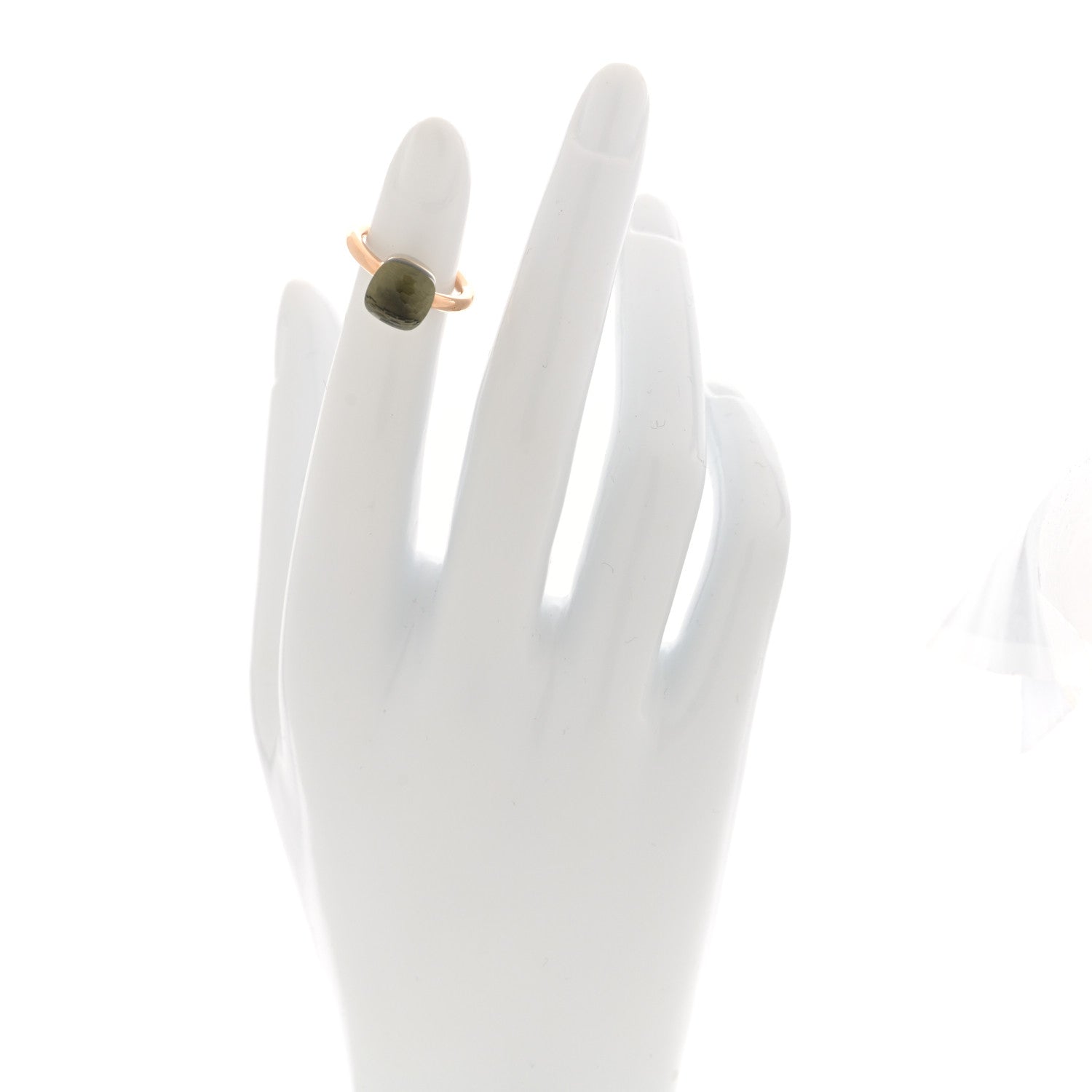 Pomellato 18K Rose White Gold Prasiolite Classic Nudo Ring 45 3.25 4 of 4