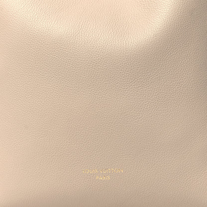 Louis Vuitton LOUIS VUITTON Grained Calfskin Low Key Hobo MM Limestone 8 of 12