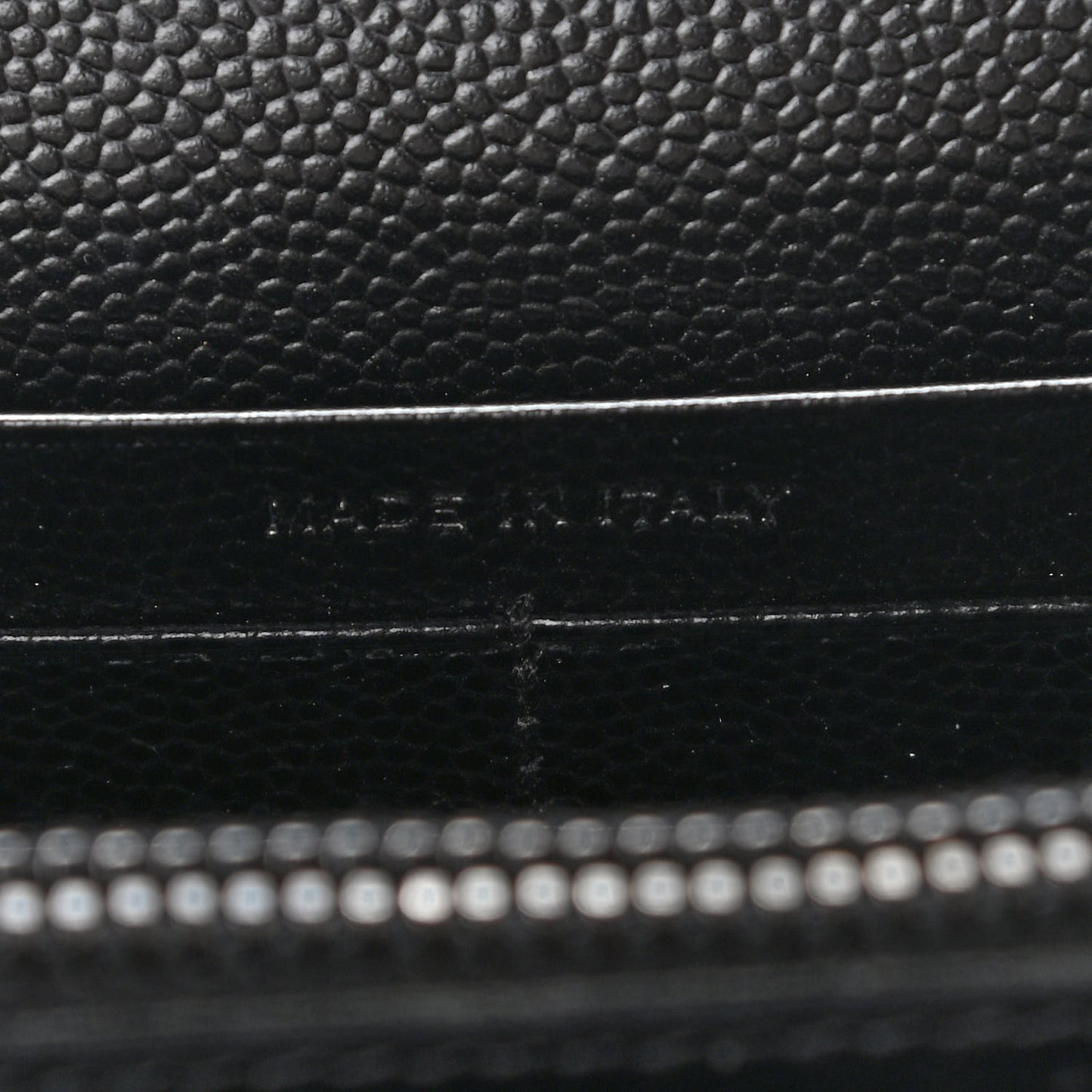 Grain De Poudre Matelasse Chevron Monogram Chain Wallet Black