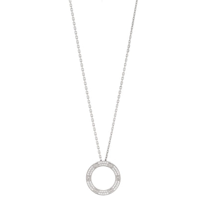 Cartier 18K White Gold Diamond LOVE Paved Necklace 1 of 6