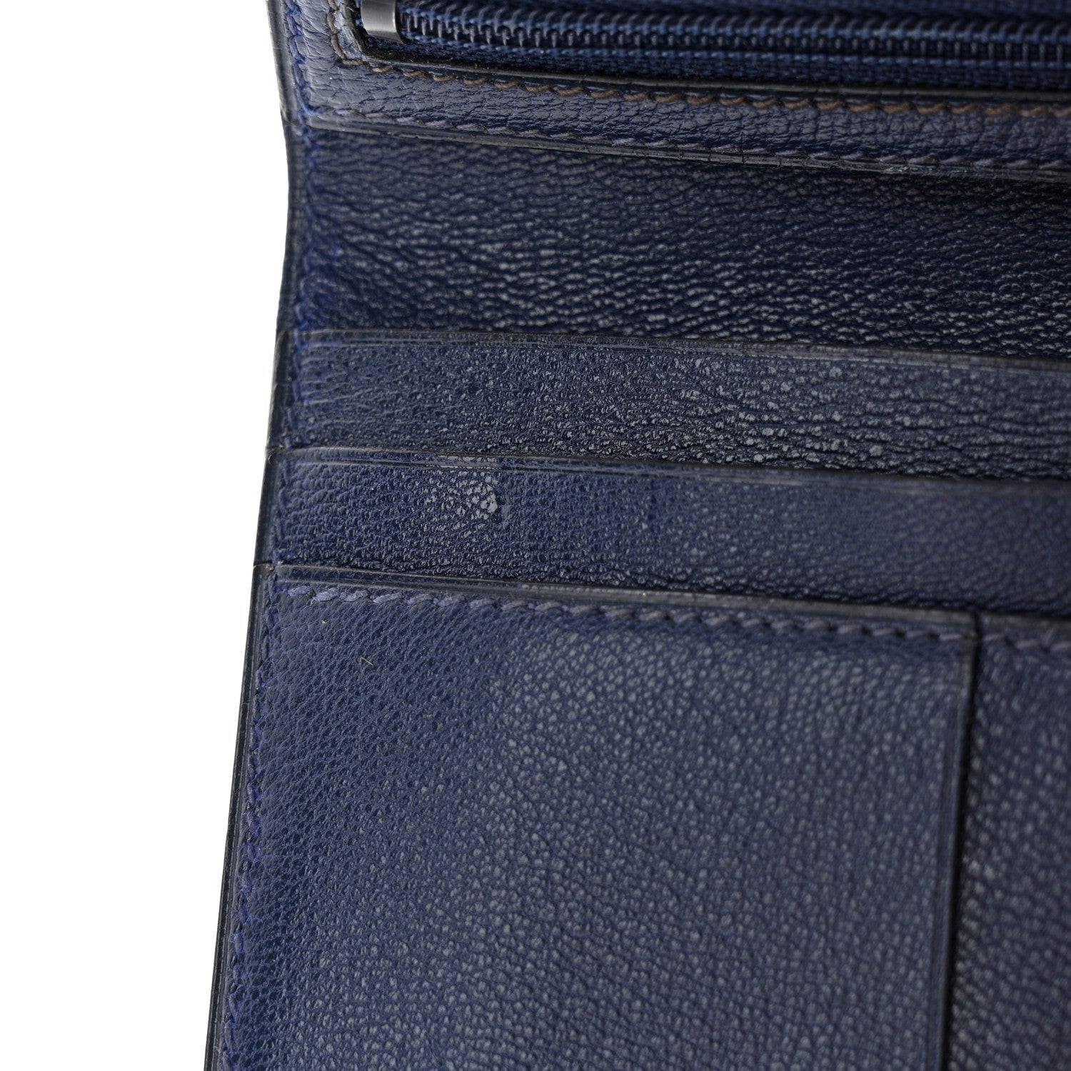 Hermes Lizard Bearn Gusset Wallet Bleu Saphir 14 of 17