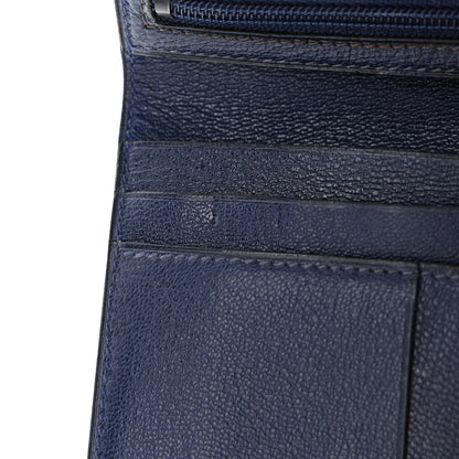 Hermes Lizard Bearn Gusset Wallet Bleu Saphir 14 of 17