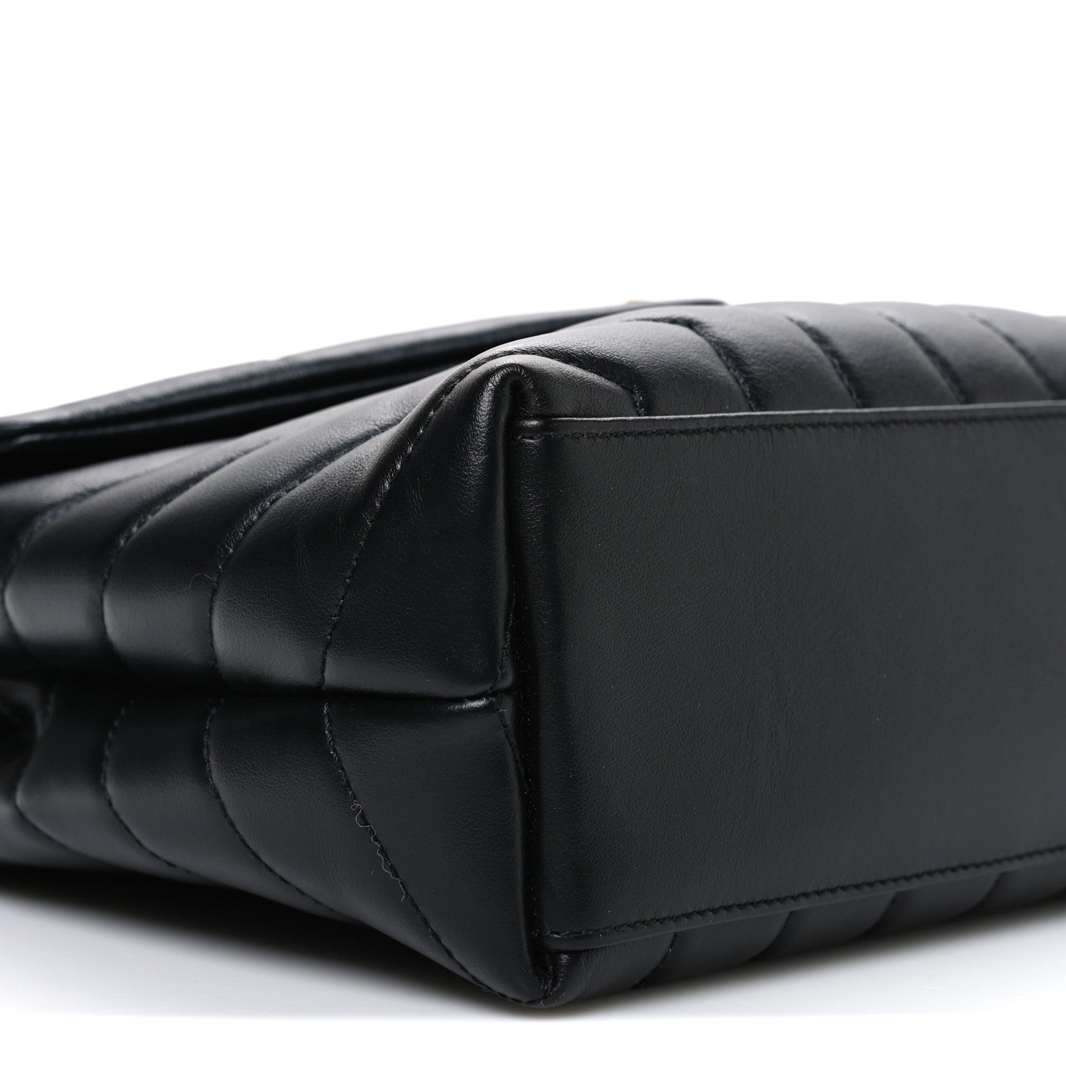 Saint Laurent Calfskin Y Quilted Monogram Small Loulou Chain Satchel Black 9 of 10