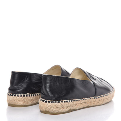 Chanel Lambskin CC Espadrilles 40 Black 4 of 12