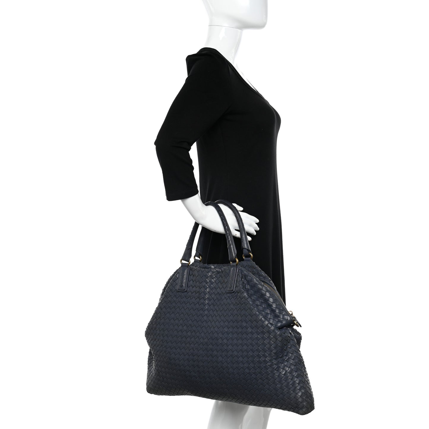 Nappa Intrecciato Maxi Convertible Tote Tourmaline