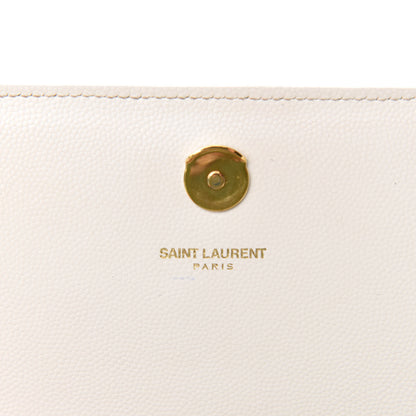 Saint Laurent Grain De Poudre Medium Classic Monogram Kate Satchel Porcellana 11 of 12