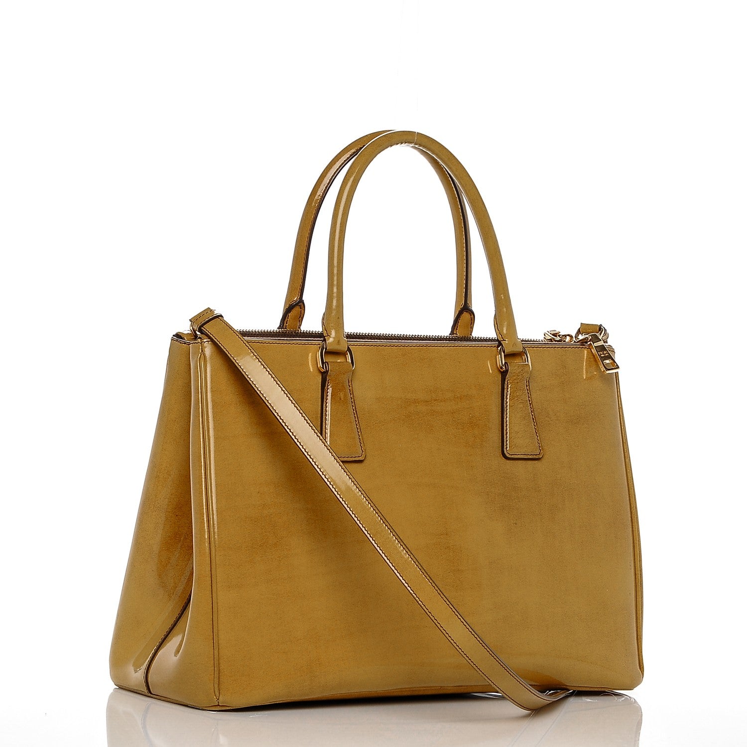 Prada Spazzolato Medium Double Zip Tote Sole Fume 3 of 7