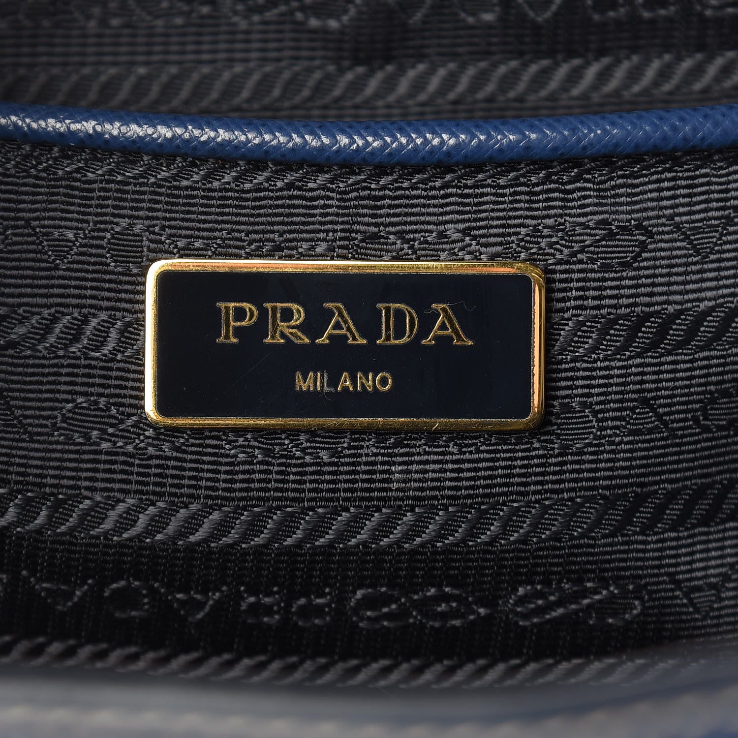 Prada Saffiano Lux Bi-Color Small Tote Bluette Turchese 6 of 17