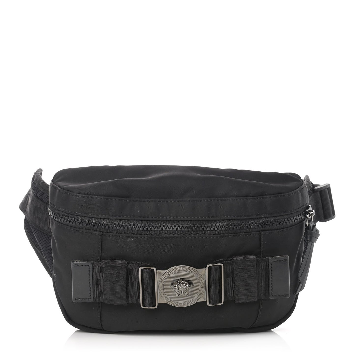 Nylon Palazzo Medusa Belt Bag Black