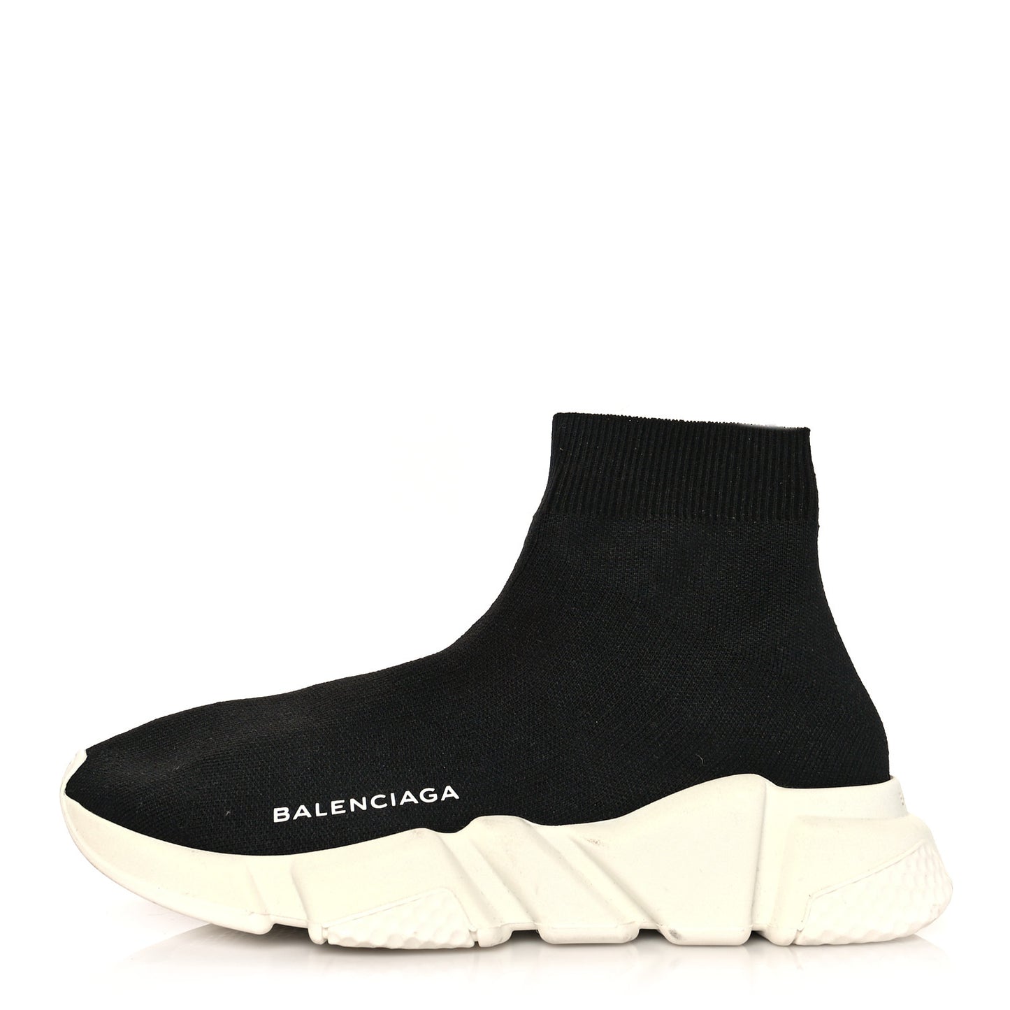 Neoprene Knit Womens Speed Sneakers 36 Black White