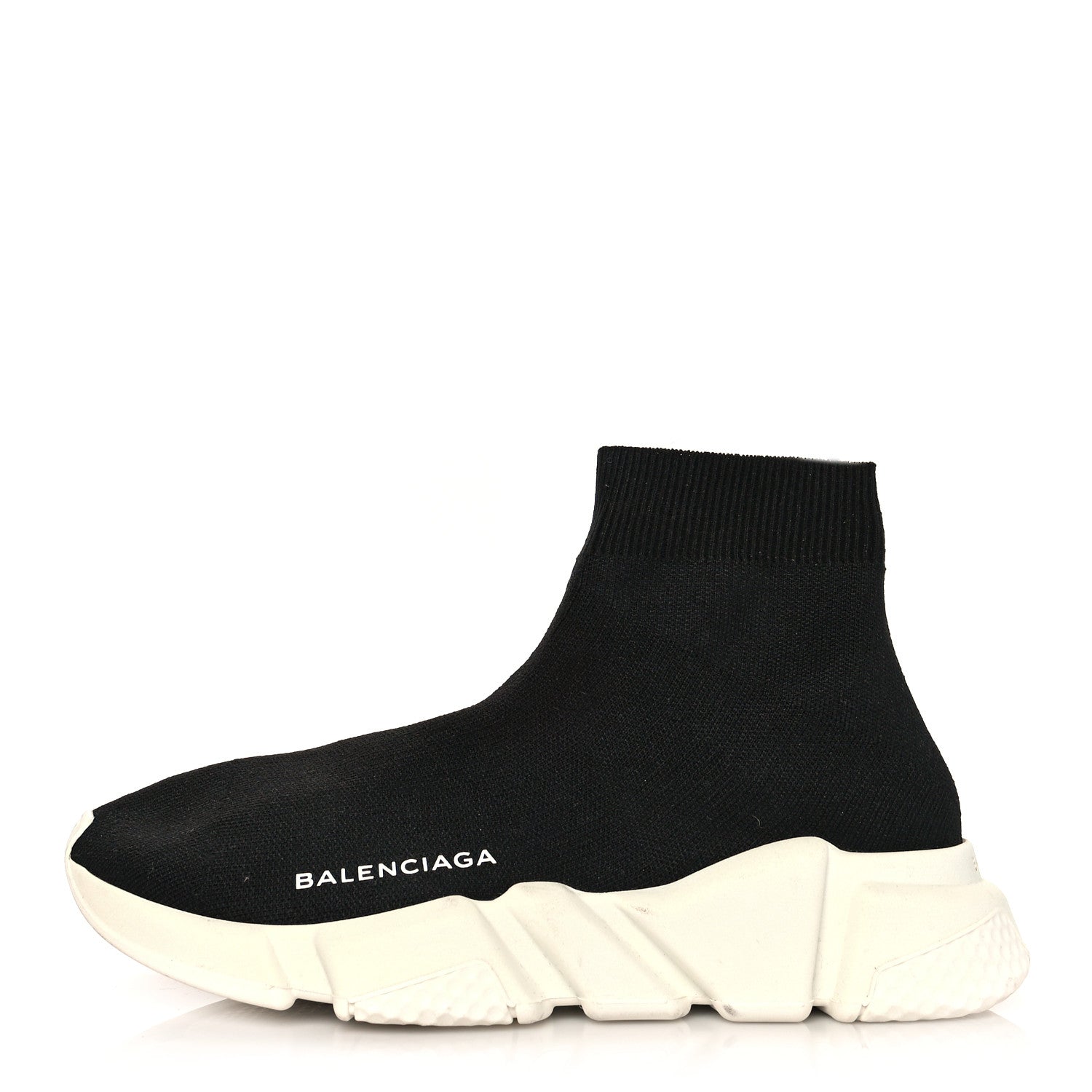 Balenciaga Neoprene Knit Womens Speed Sneakers 36 Black White 1 of 7
