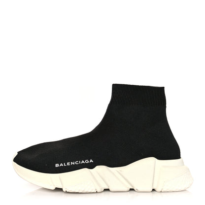 Balenciaga Neoprene Knit Womens Speed Sneakers 36 Black White 1 of 7