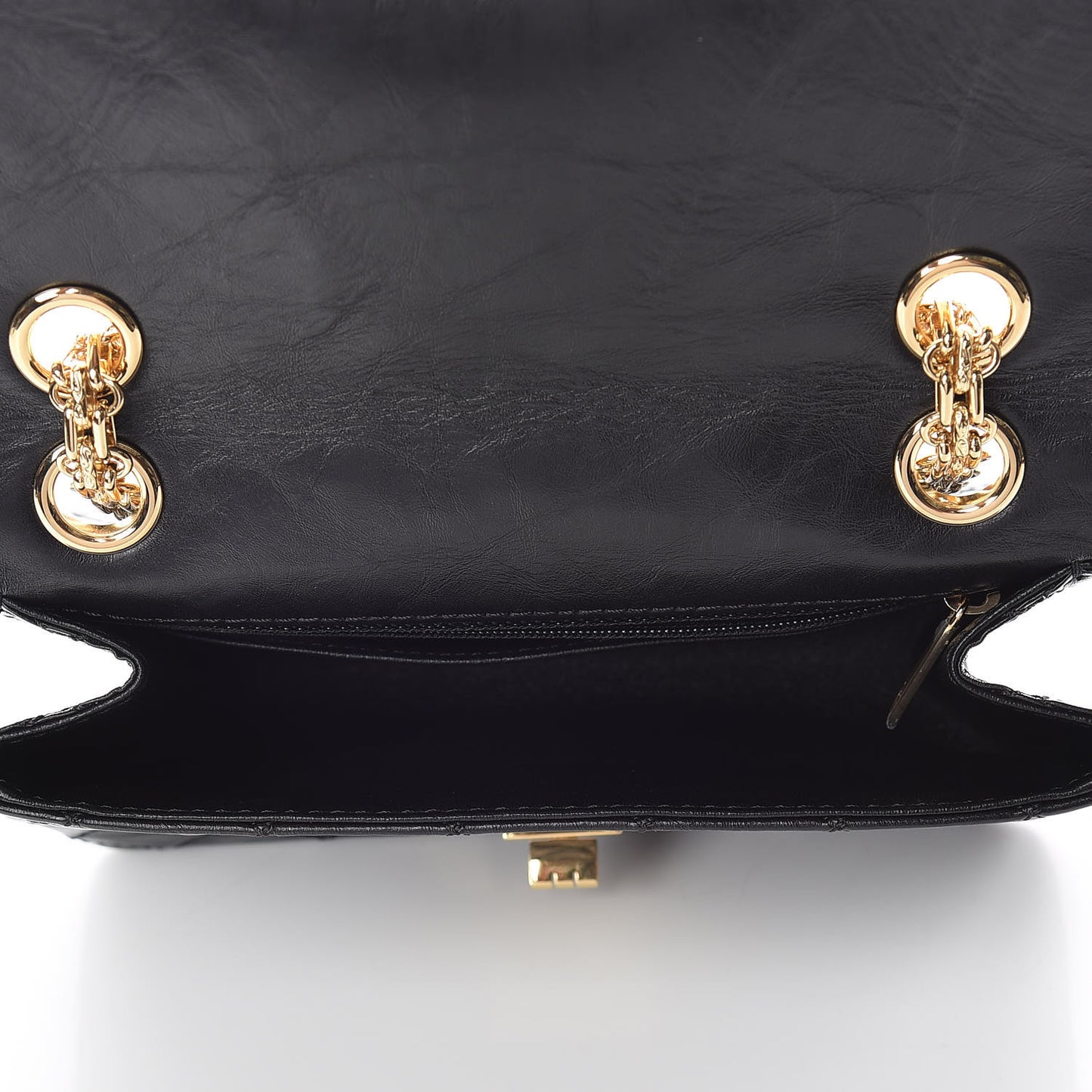 Aged Calfskin Quilted 2.55 Reissue Mini Flap Black